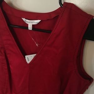 Brooks Brothers Red Peplum Tank